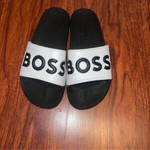 Hugo Boss Black and White Slip-On Loafers